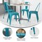 Flash Furniture Tenley Commercial Grade Distressed Blue Metal Indoor-Outdoor Stackable Chairs, 4PK 4-ET-3534-COM-B-GG - alternate 8
